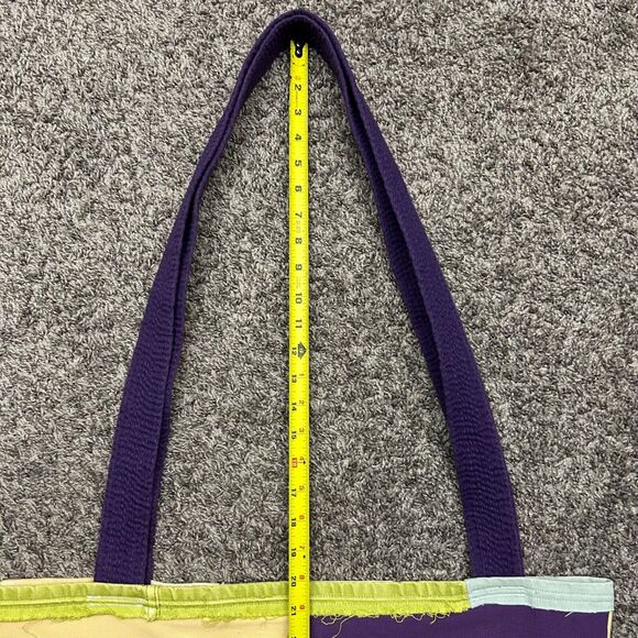 Handmade Patchwork Denim Bag Oversized Tote Vintage Jeans Colorful Crossbody - Picture 7 of 12